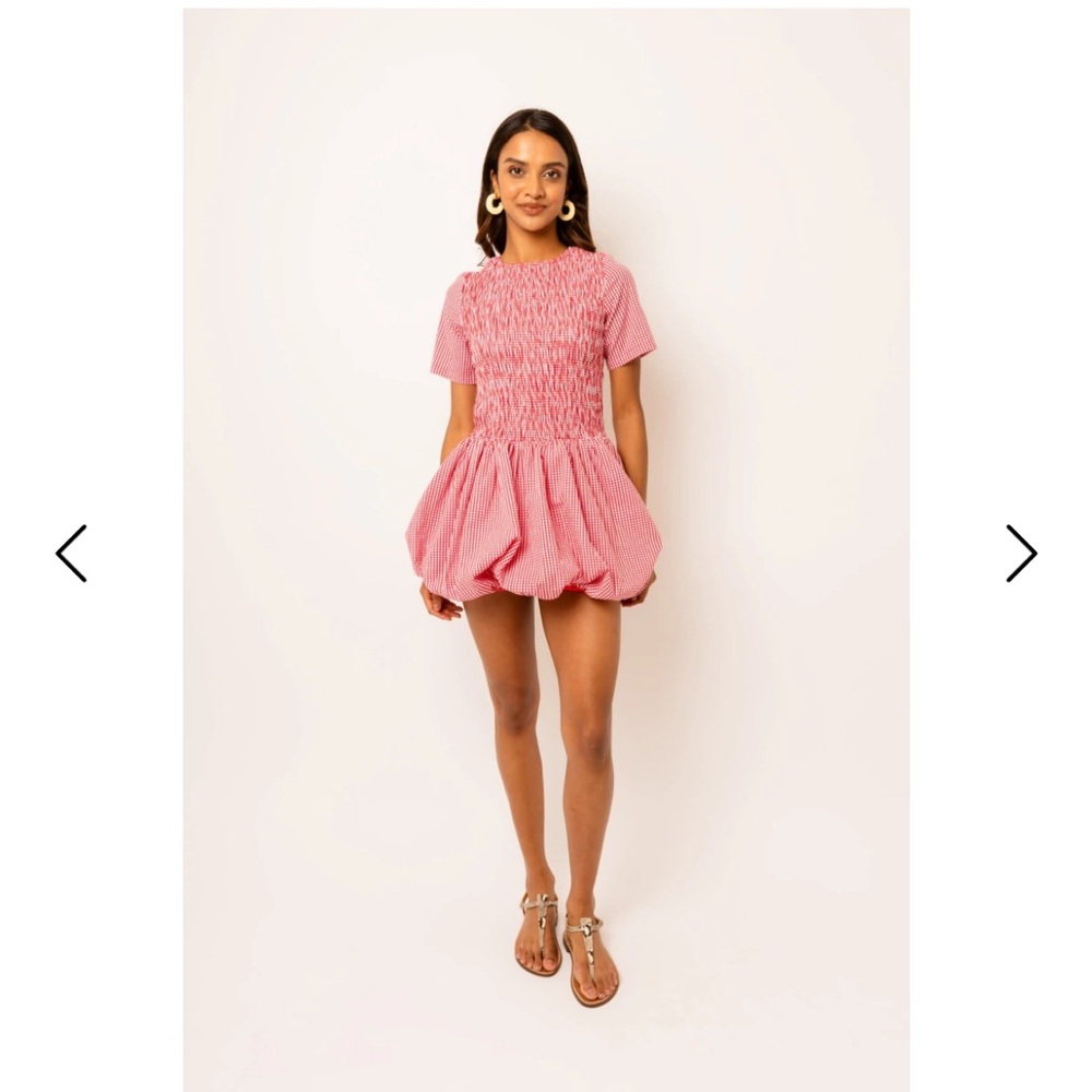 Red Gingham Mini Dress